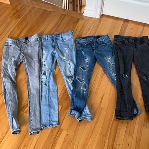 4 pairs of jeans